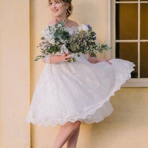Rosa Clara Custom Knee-Length Wedding Dress